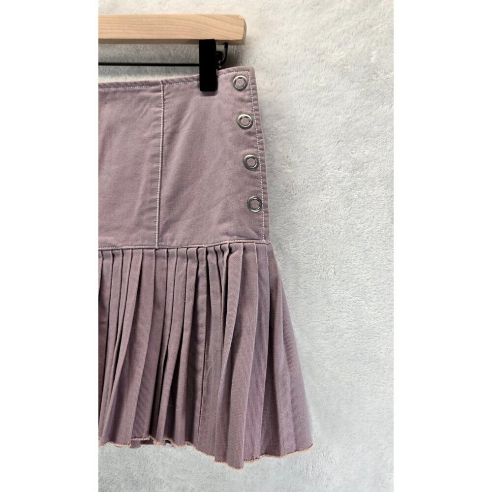Pleated Mini Skirt Lavender Sz M by Bobby J Tennis Skirt Cotton Coquette - Picture 11 of 15